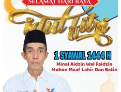 H AGUS URIANSYAH KETUA DPD PARTAI PERINDO BERAU MENGUCAPKAN SELAMAT HARI RAYA IDUL FITRI 1444H