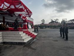 Kodim 0902/BRU Gelar Apel Peringatan Dirgahayu TNI Ke-78 di Lapangan GOR Pemuda Tanjung Redeb