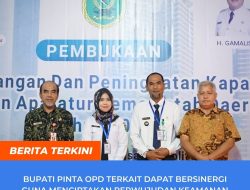 Bupati Pinta OPD Terkait Dapat Bersinergi Guna Menciptakan Perwujudan Keamanan Dan Ketertiban