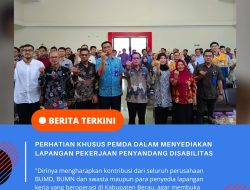 Perhatian Khusus Pemda Dalam Menyediakan Lapangan Pekerjaan Penyandang Disabilitas
