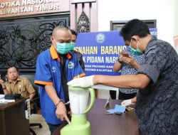 BNNP Kaltim Memusnahkan Puluhan Gram Barang Bukti Narkotika Jenis Sabu