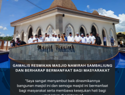 Gamalis Resmikan Masjid Namirah Sambaliung Dan Berharap Bermanfaat Bagi Masyarakat