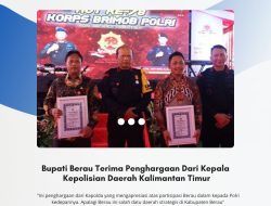 Bupati Berau Terima Penghargaan Dari Kepala Kepolisian Daerah Kalimantan Timur