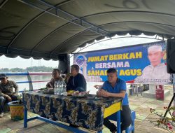 Bantuan Sapras Posyandu Dan Hadrah  Lengkap Menjadi Pewarna Di Jumat Berkah Sahabat Agus
