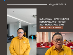 Suriansyah Optimis Raih Kemenangan di Pemilu 2024 Mendatang Dan Targetkan 4 Kusi