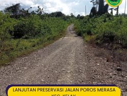 DPUPR Berau Lakukan Preservasi Jalan Poros Kampung Merasa Kecamatan Kelay