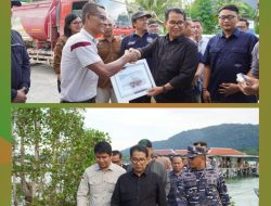 Kunker ke Berau, Pj Gubernur Tinjau SPBN dan Pemecah Ombak di Biduk Biduk