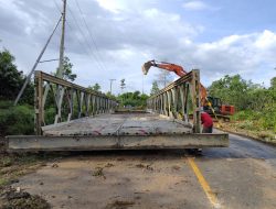 Jembatan di Jalan Poros Tanjung Batu Sudah Dipasang, Senin Depan Siap Uji Pembebanan