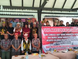 Lembaga Adat Dayak Berau dan Paguyuban Deklarasi Pilkada Damai 2024