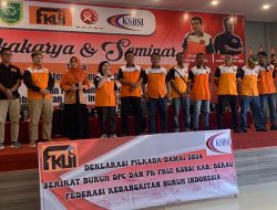 Bersama Bupati Berau FKUI-KSBSI Lakukan Deklarasi Damai Pilkada 2024