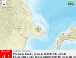 Guncangan Gempa Bumi Kini Melanda Wilayah Kabupaten Berau