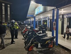 Satlantas Polres Berau Berhasil Amankan Puluhan Motor Dari Aksi Balap Liar di Jalan APT Pranoto