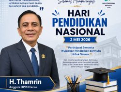 H. Thamrin Ucapkan Selamat Hardiknas, Ajak Tingkatkan Mutu Pendidikan Berau